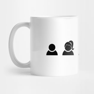 Person Woman Man Camera Tv Icon Black Mug